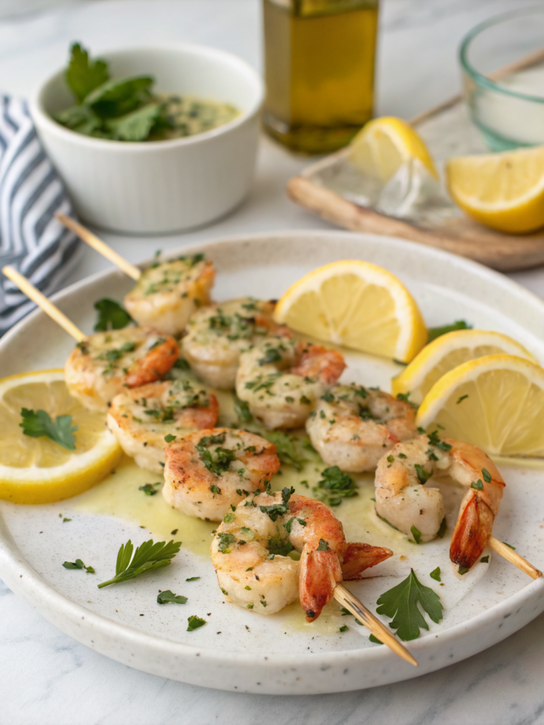 Easy 30-Minute Lemon Herb Shrimp Skewers