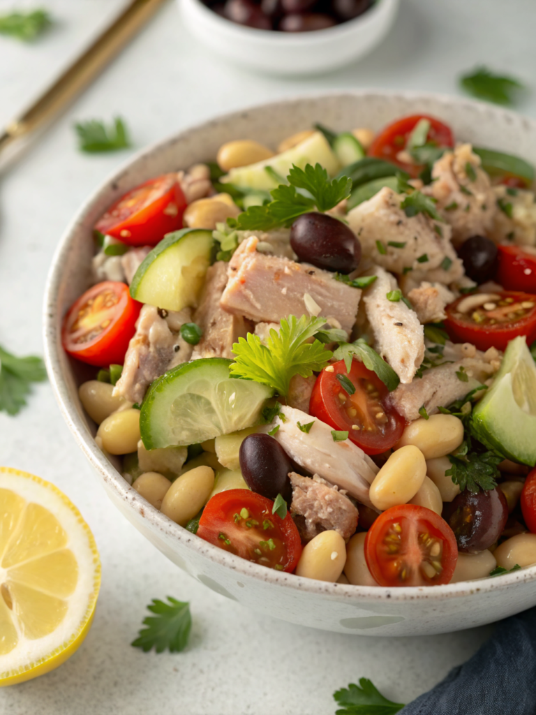 10-Minute Tuna White Bean Salad: Easy High-Protein Recipe